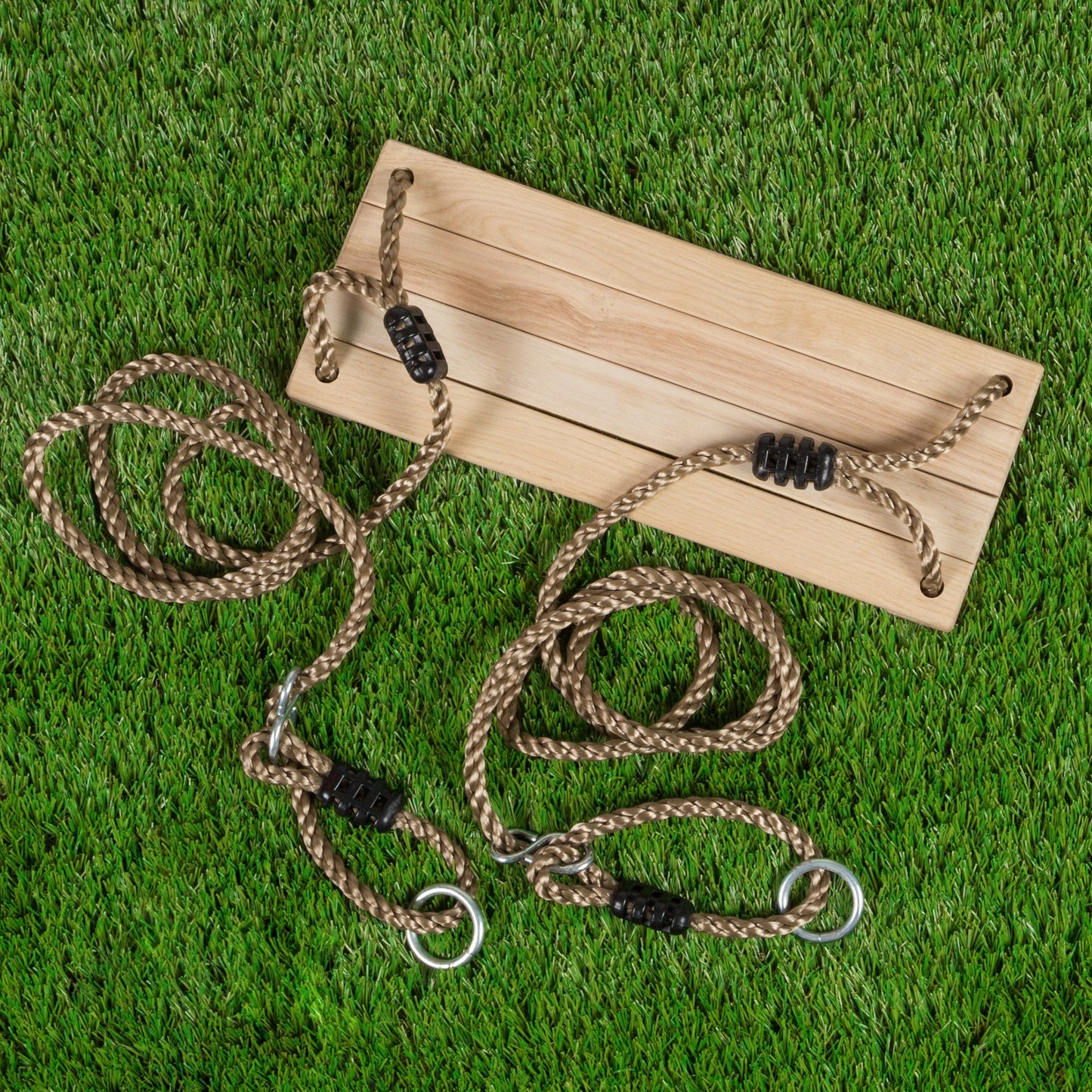 Wooden Swing w/ Adjustable Nylon Hanging Rope for Kids