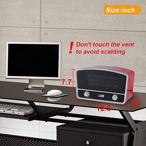 Ceramic Space Heater Portable Desk Thermostat Small Fan