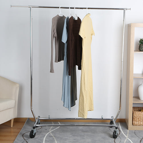Folding Adjustable Garment Rack, Chrome