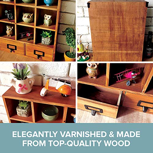 2-Way Wood Cabinet Cubbies - Rustic Home Decor