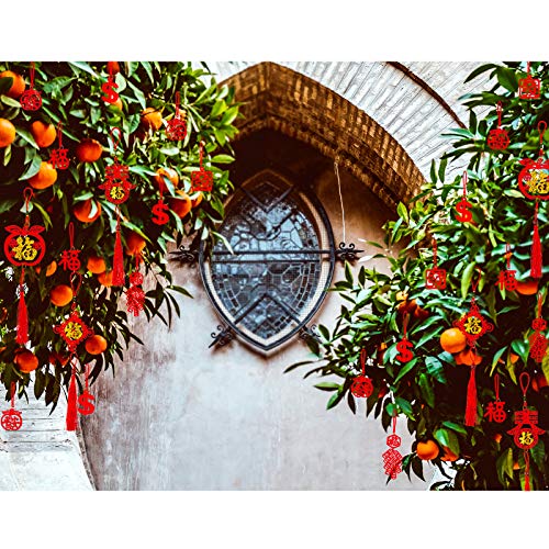 46Pcs New Year Decorations Mini Red Chinese Knot Pendant Good Luck Ornaments