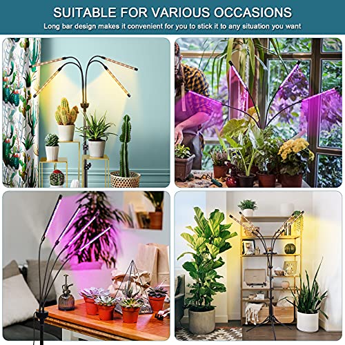 LED Grow Lights for Indoor Plants Full Spectrum Plant Light, 15-60 inches Adjustable Tripod Stand
