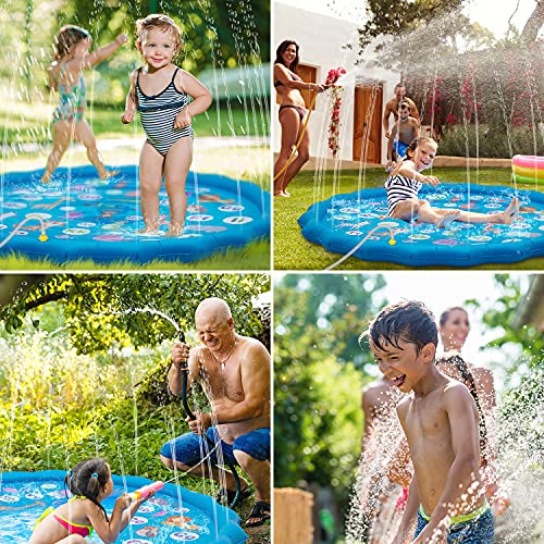 60" Sprinkler & Splash Play Mat for Kids