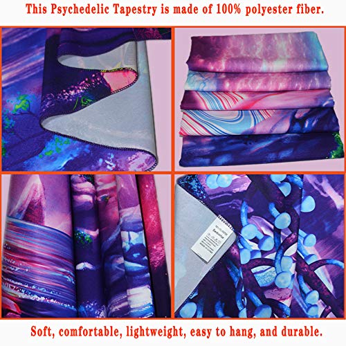 Planet Tapestry Trippy Mountain Psychedelic Galaxy Space 59.1 x 51.2 Inch