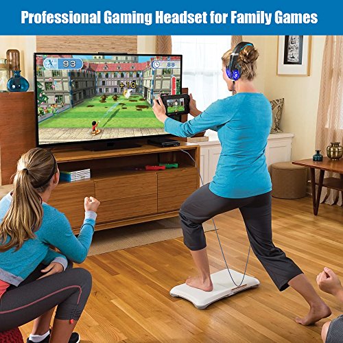 Gaming Headset Professional 3.5mm PC LED Light Game Bass Headphones Stereo Noise Isolation