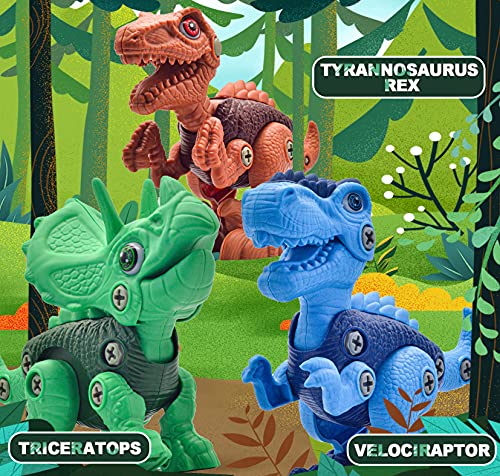Dinosaur Toys for Kids : STEM Construction Building Dinosaur Toddler Toys w/ Electric Drill