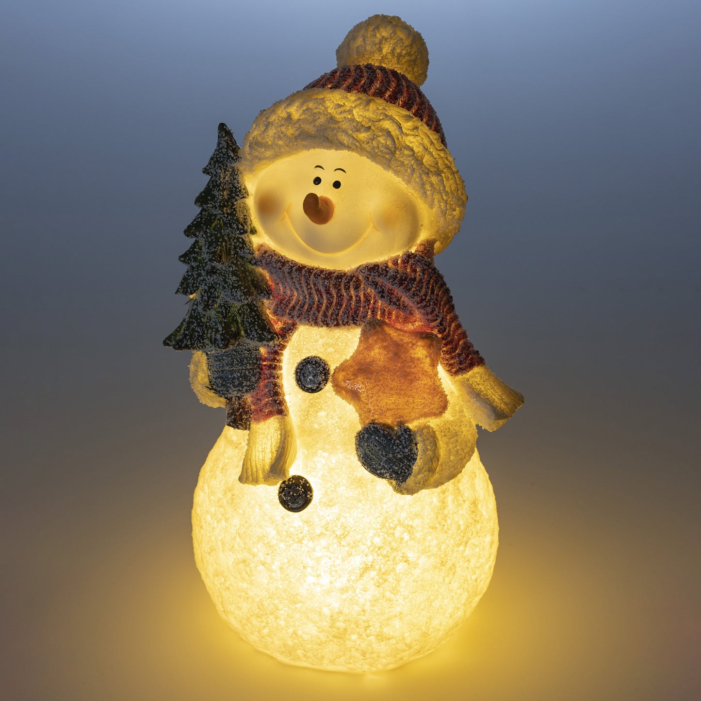 Glowing Snowman w/ LED Christmas Decoration