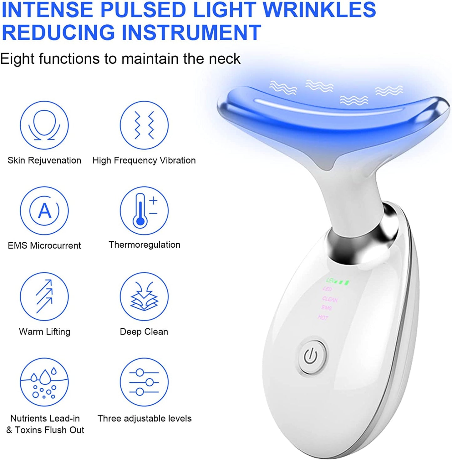 Firming Wrinkle Removal Device for Neck Facial Massage Kit, Double Chin Reducer