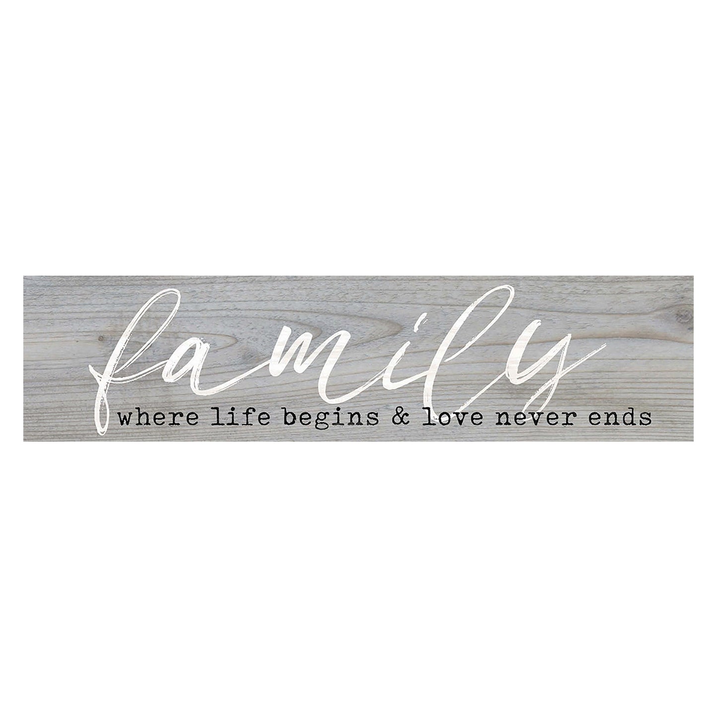 Grey 6 x 1.5 Mini Pine Wood Tabletop Sign Plaque