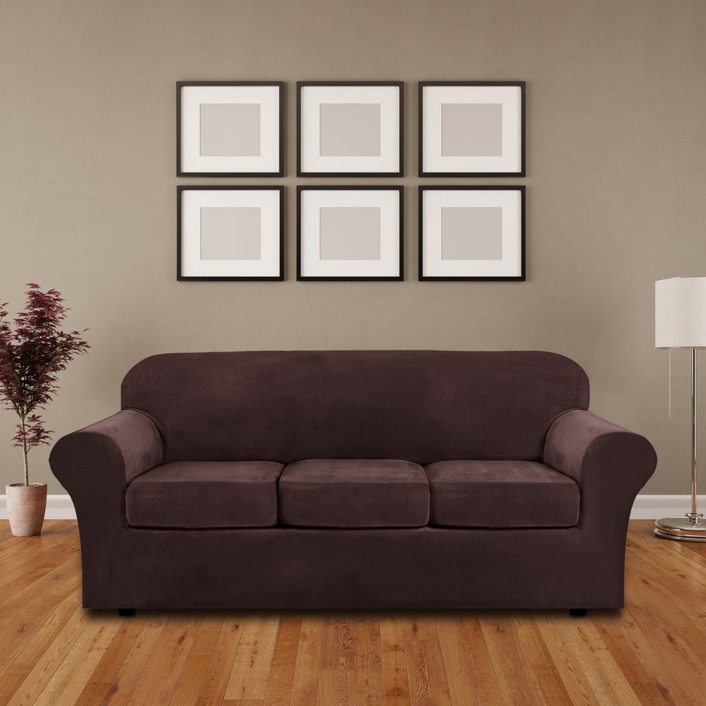 Sofa Covers for 3 Seaters (Base Cover Plus 3 Individual Cushion Covers)