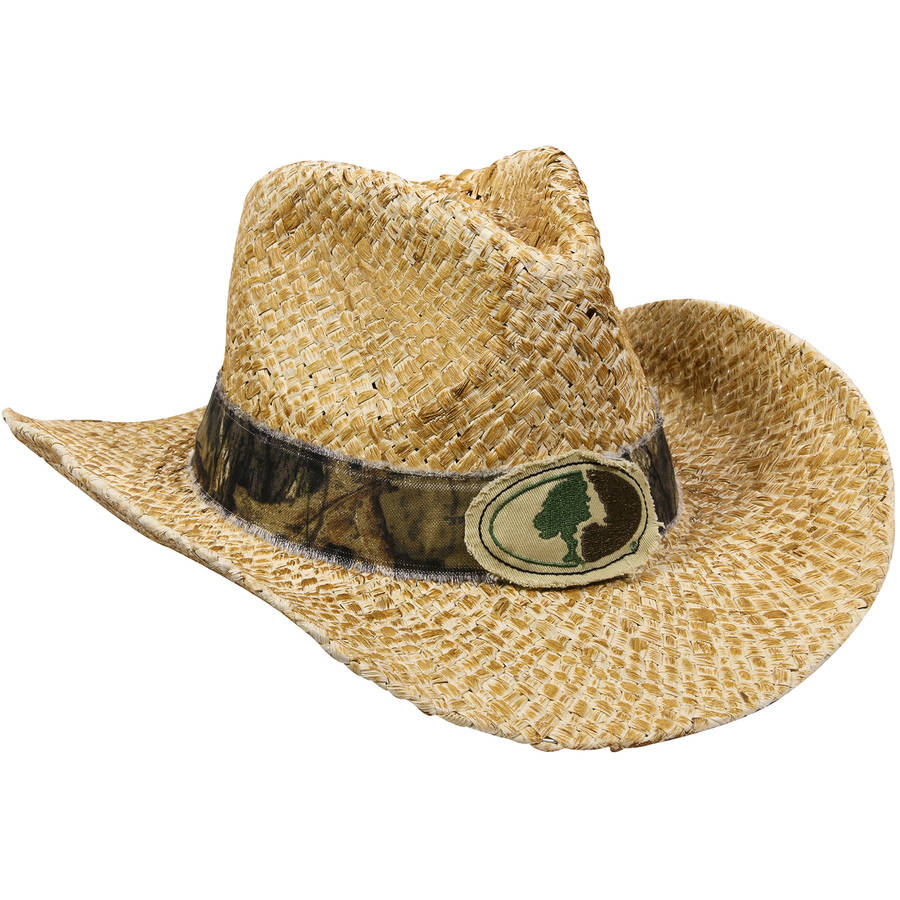 Adult Straw Cowboy Hat, Natural/Mossy