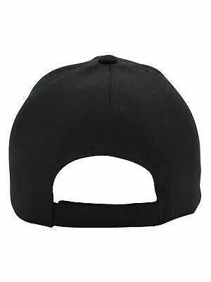 Men's Plain Baseball Cap Adjustable Curved Visor-3P Black Charcoal Navy