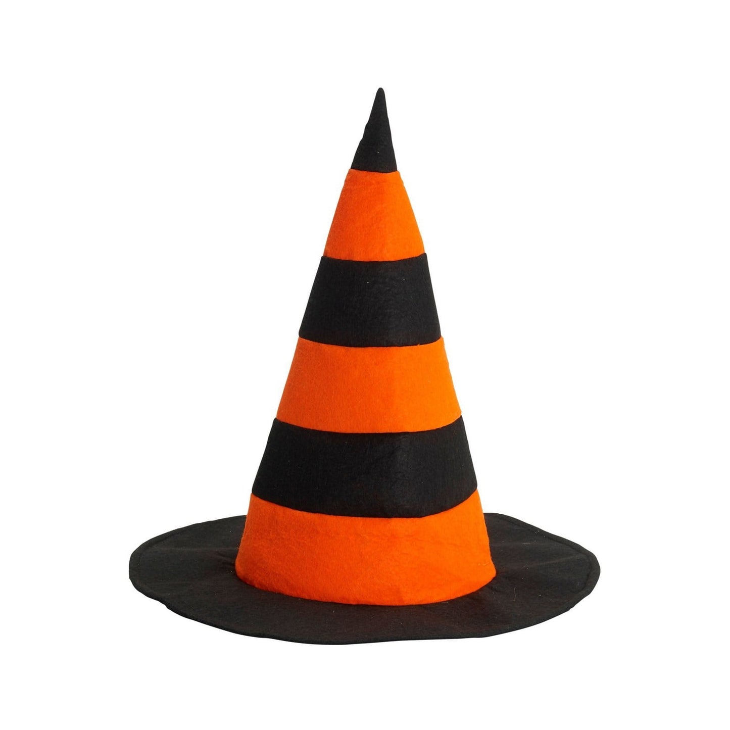 Halloween Striped Witch Hat - Orange And Black