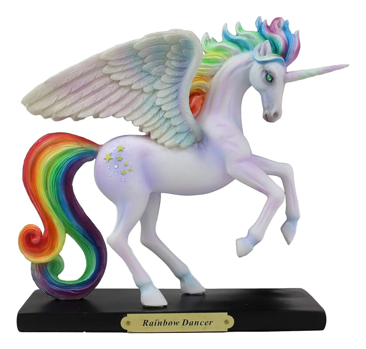 Fantasy Rainbow Dancer Unicorn Mare Horse Figurine 7"H