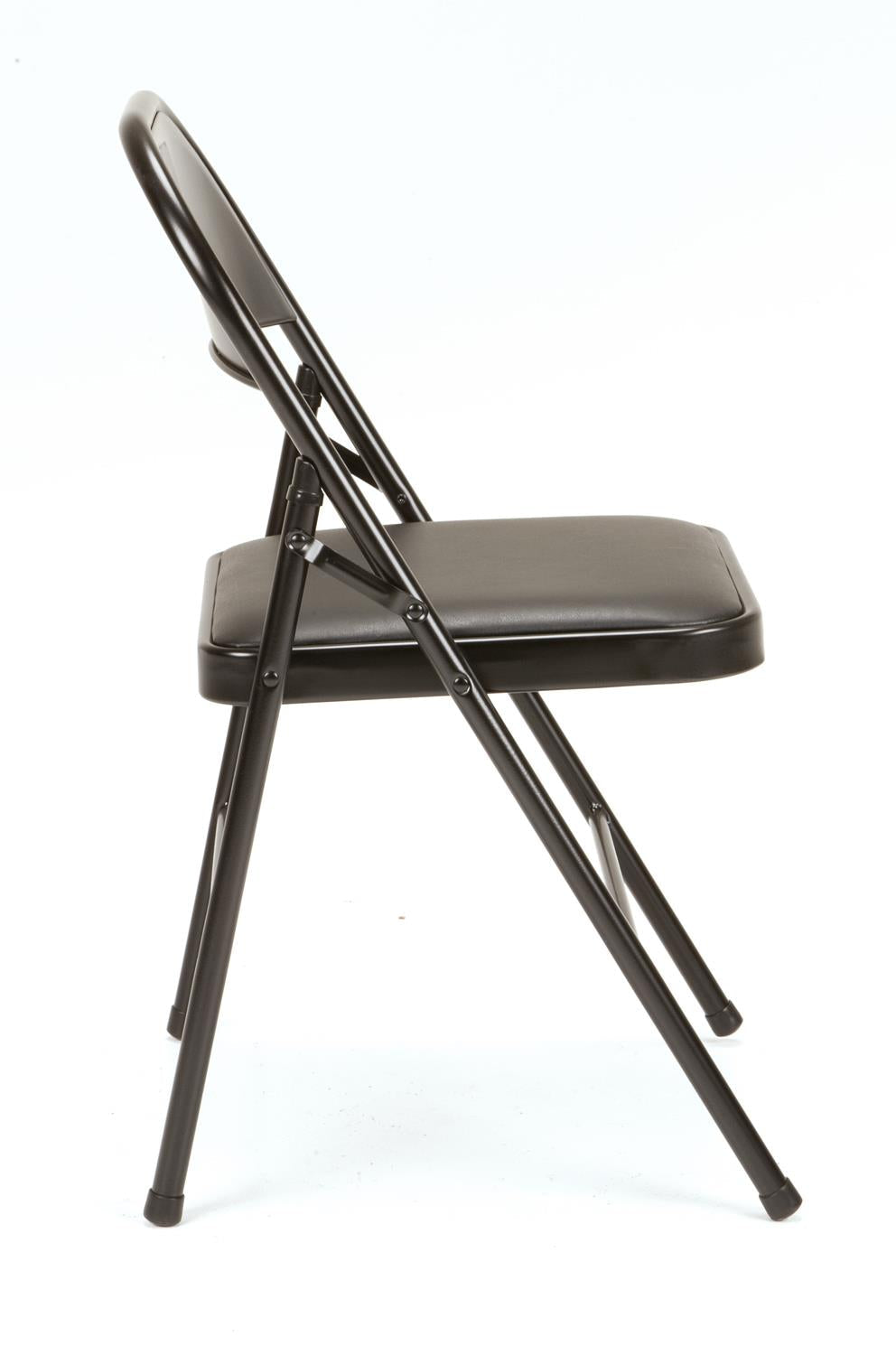 Vinyl Folding Chair (4 Pack), Black