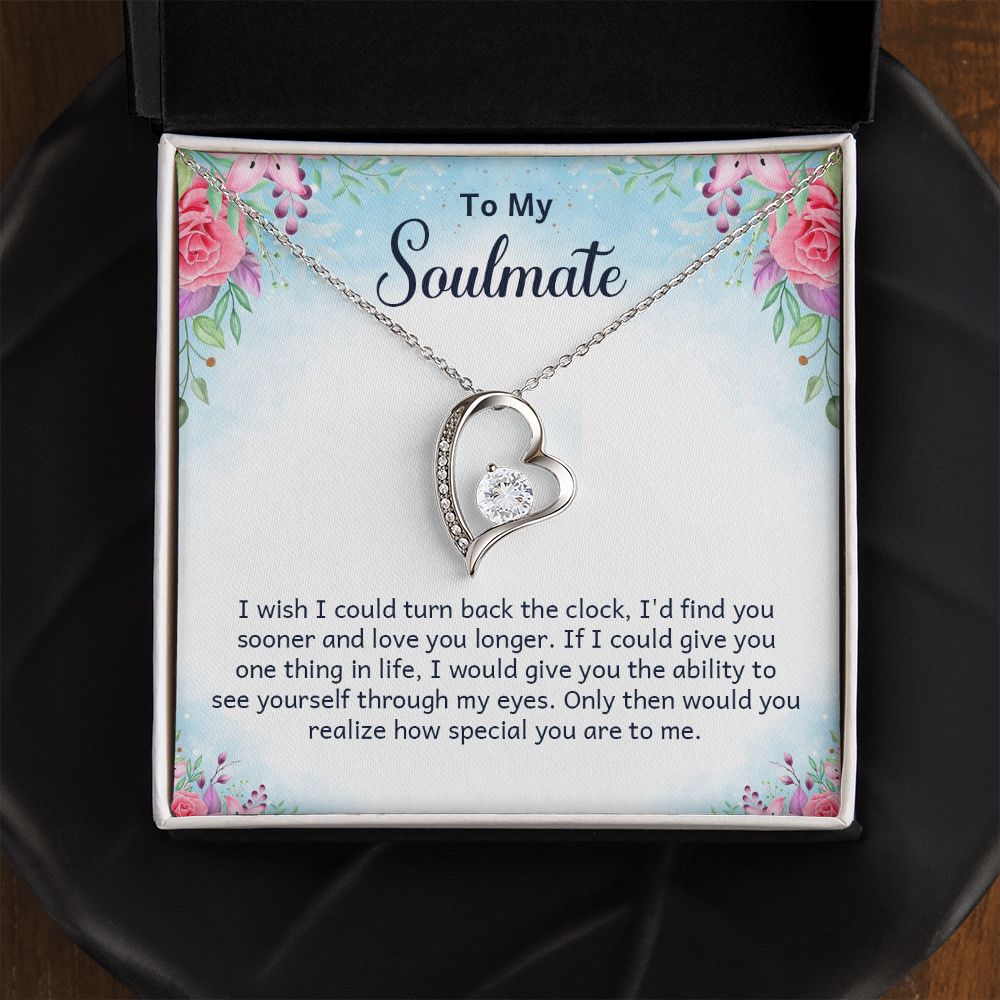 To My Soulmate Dazzling Forever Love Necklace gift set