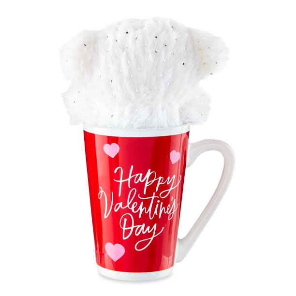 Valentine's Day Plush Toy in Latte Mug, Bear Best Gift for Women