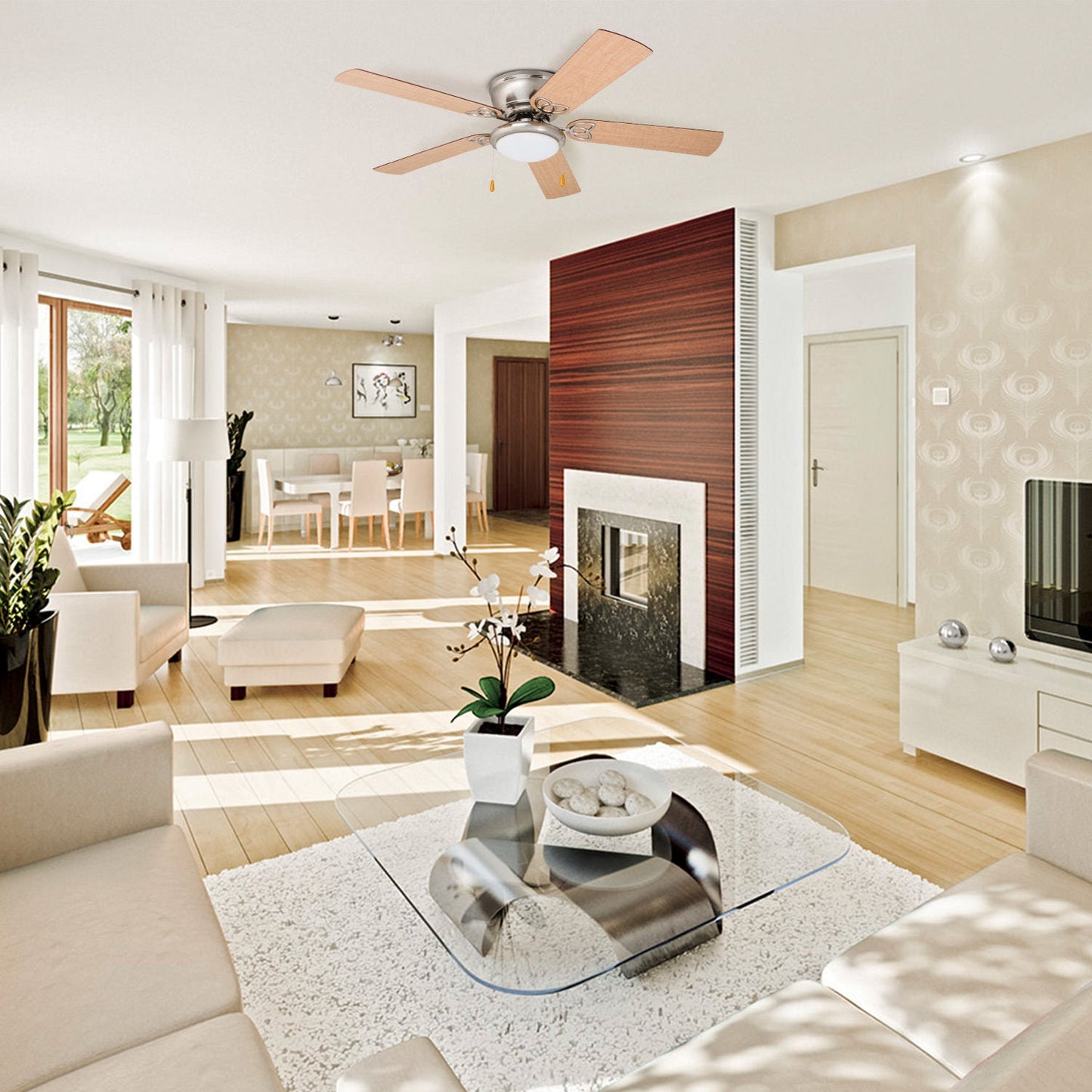 52" Benton Hugger LED Ceiling Fan