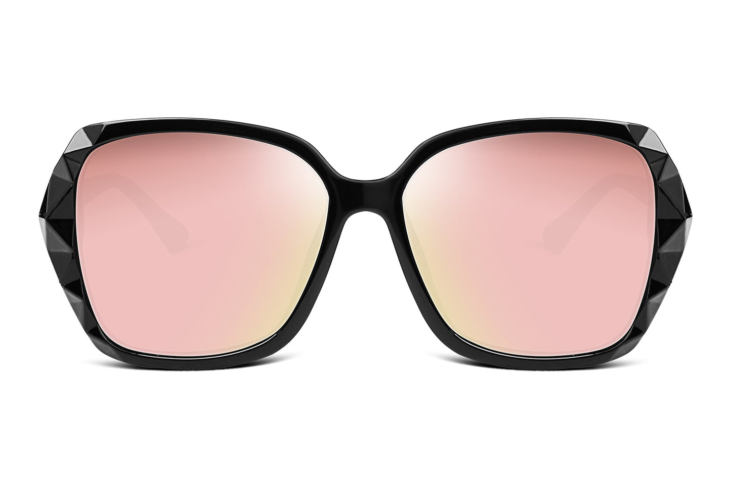 Polarized Women Square Sunglasses Sparkling Composite Shiny Frame