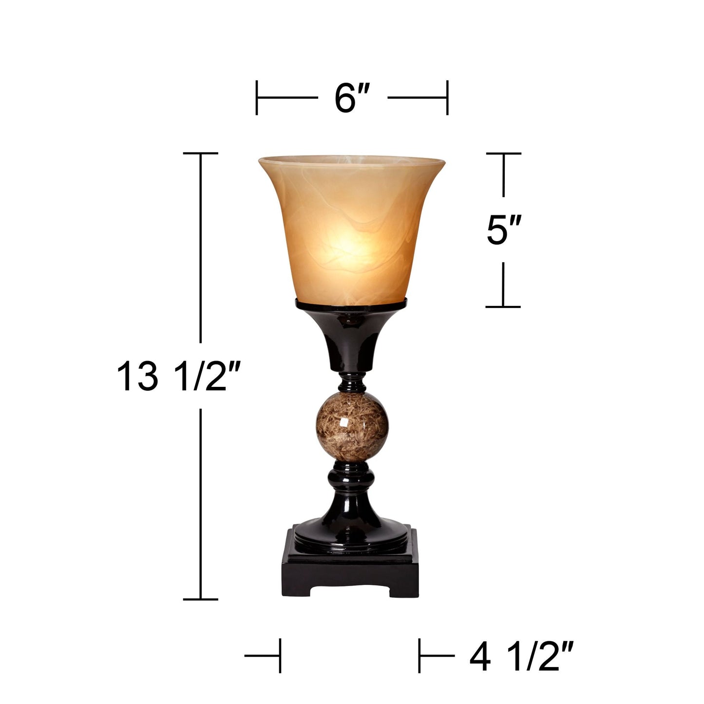 Traditional Uplight Accent Table Lamp 13 1/2" High Dark Bronze