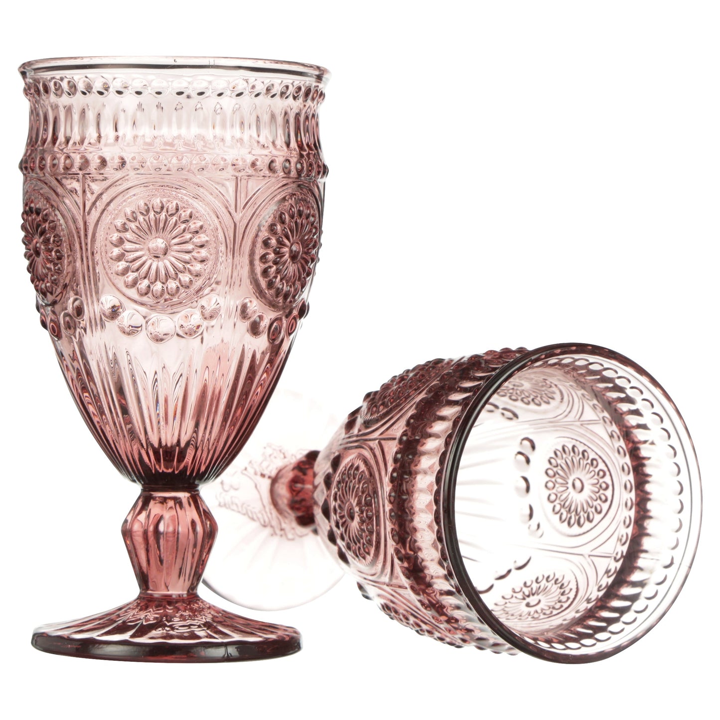 Set of 4 -12-Ounce Footed Glass Goblets