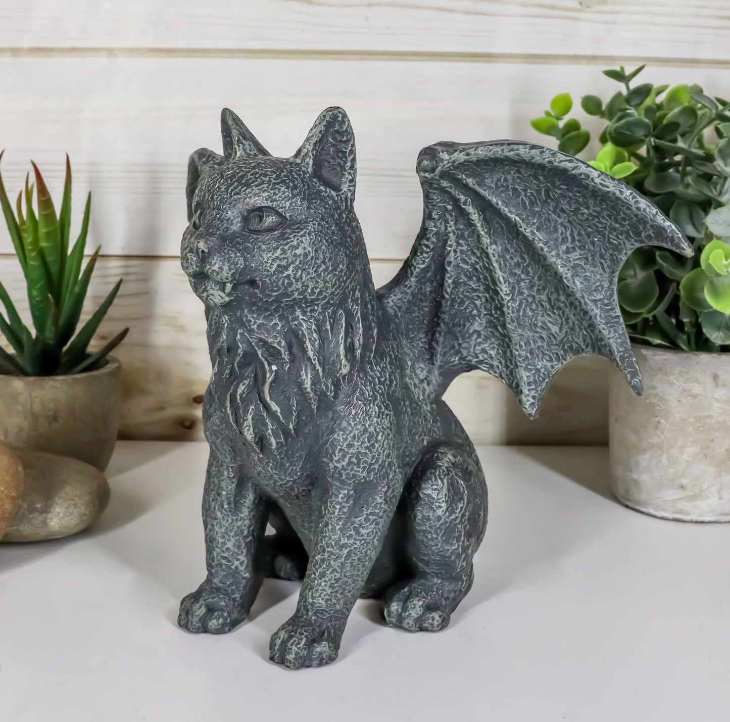 Winged Cat Gargoyle Medieval Gothic Sculpture