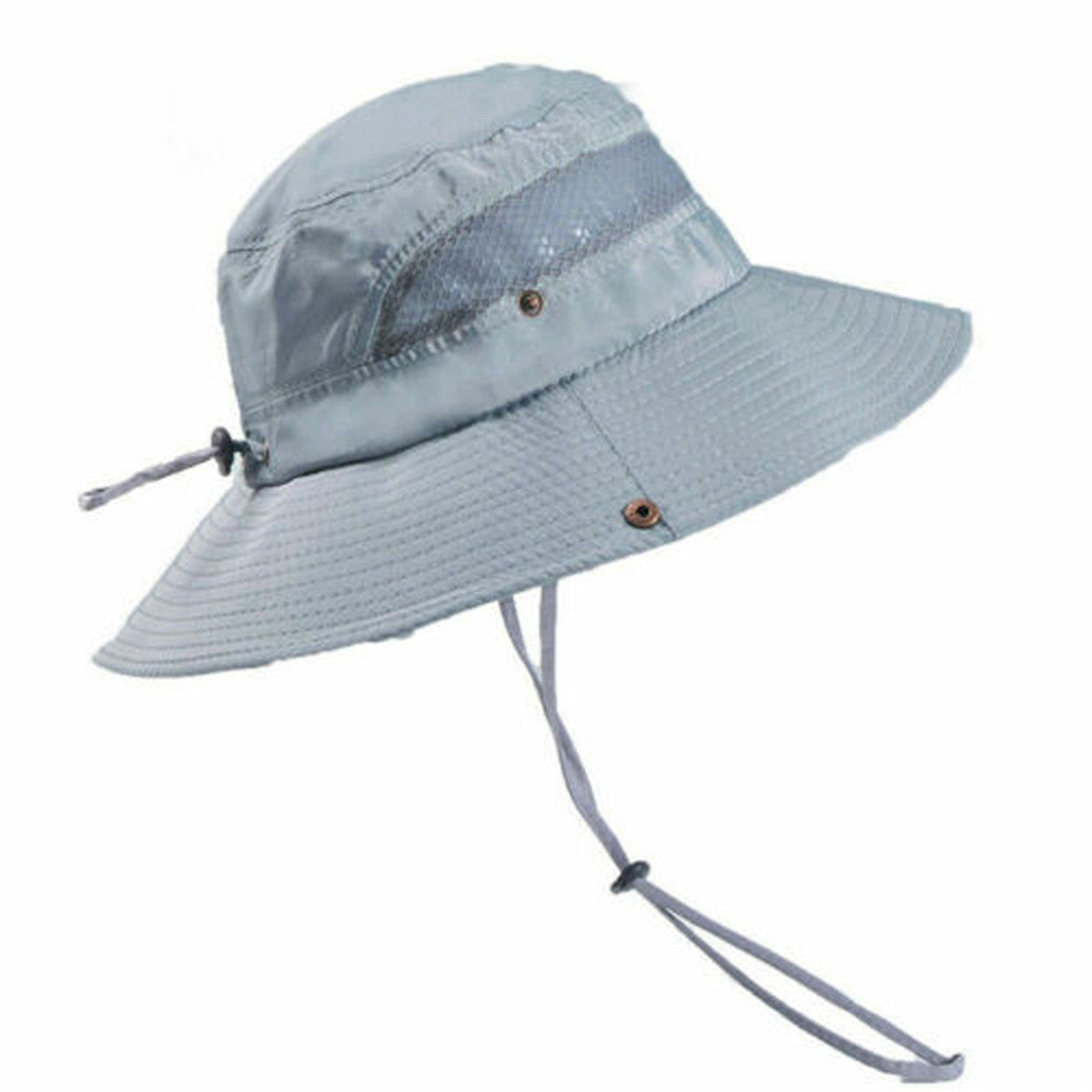 Men UV Protection Sun Hat Bucket Fishing Hiking Cap Wide Brim
