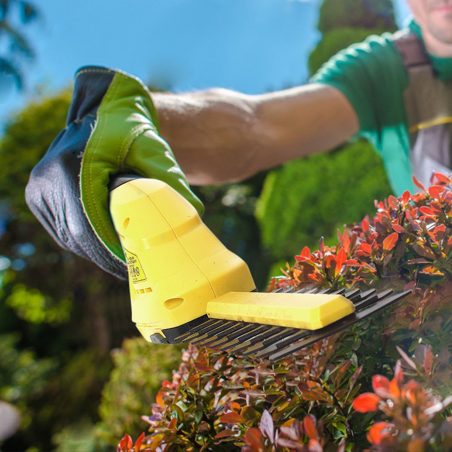 Cordless Grass Shear & Hedge Trimmer, 2-in-1, 7.2V, Yellow