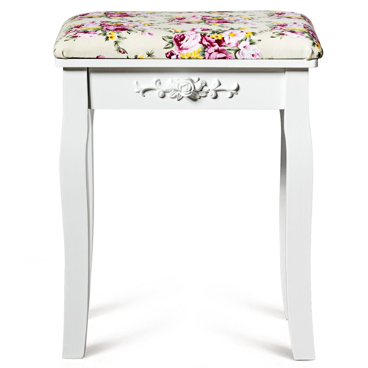 Vanity Wood Dressing Stool Padded Chair