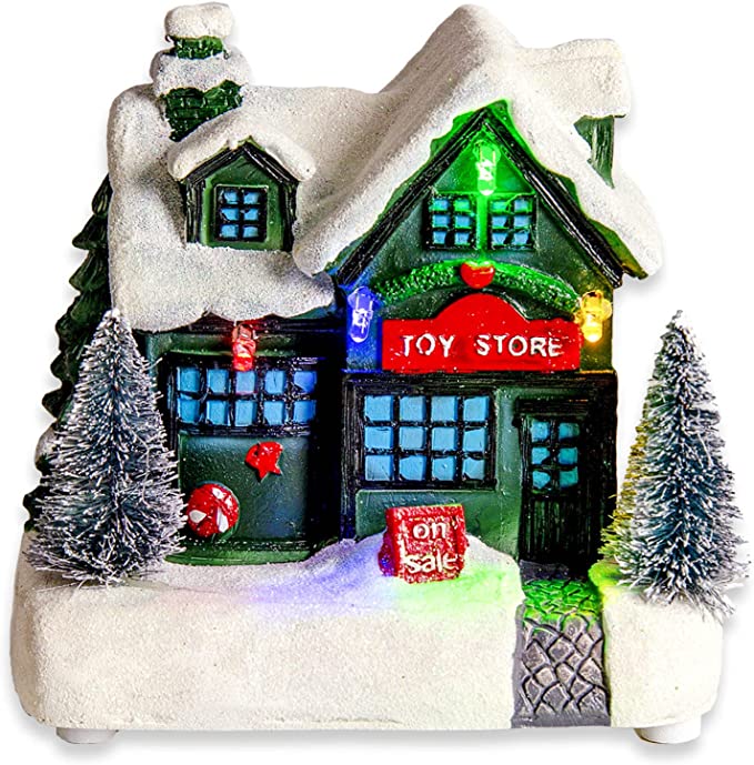 Collectible Toy Shop for Christmas Village Decoration
