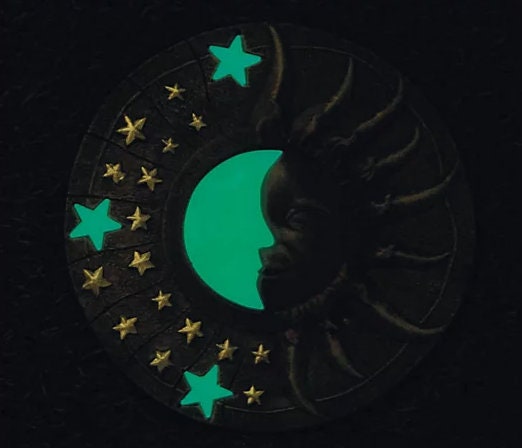 Sun and Moon Stepping Stone, Garden Decoration, Celestial Glow in The Dark Lawn Yard Art | Gardening Gifts for Mom, Christmas Gift Ideas