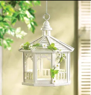 Hanging Gazebo Wild Bird Feeder, Garden Decoration Bird Watching, Gift for Bird Lovers and Kids, Multipurpose Tabletop Decor