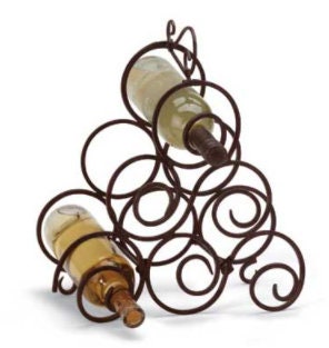 Vintage Scrollwork Tabletop Wine Rack, Freestanding Countertop Wine Bottle Storage, Perfect Wine Gifts and Accessories for Wine Lovers