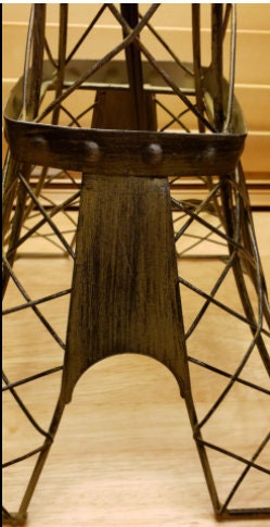 French Country Style Vintage Parisian Table Lamp,Eiffel Tower Design, Living Room Bedroom Bedside Nightstand Home Office Light, 27.5" High