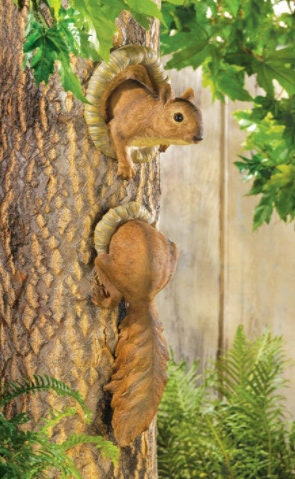 Squirrel Design Woodland Tree Decor, For Outdoor Patio, Garden Decor
