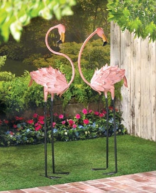 Flamboyant Pink Flamingo Garden Stakes, Stylish and Attractive Outdoor, Patio, Garden Decor