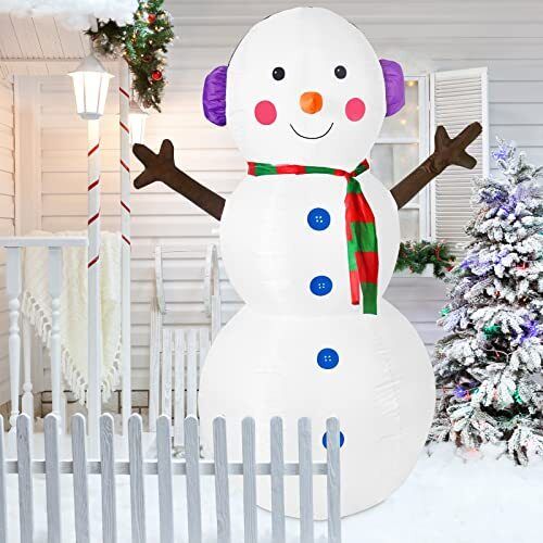 Inflatable Christmas Snowman with LED Lights Blow up Christmas Yard Decor 6 FT