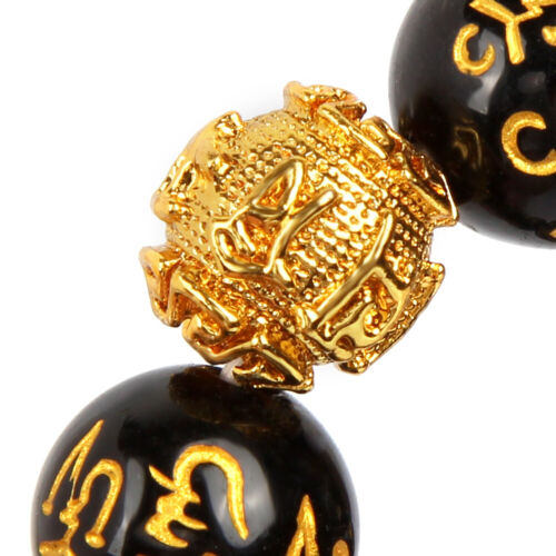 Feng Shui Black Obsidian Beads Bracelet Attract Wealth & Good Luck