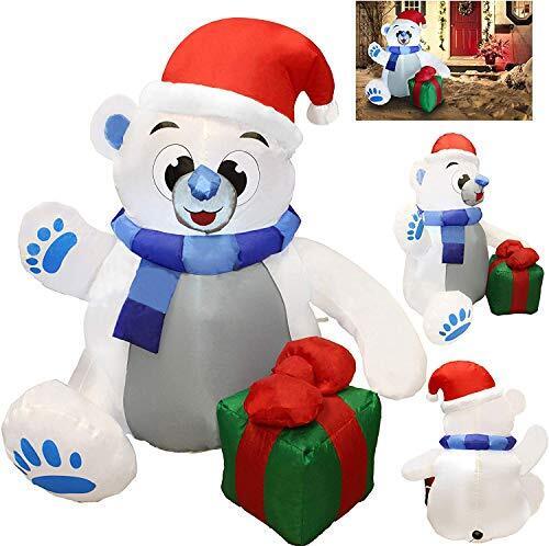 4 ft Christmas Self Inflatable Polar Bear LED Light Up