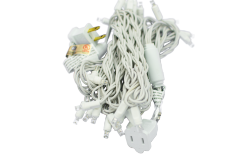 LED Warm White Wire Twinkling Christmas Holiday Lights 35 Bulbs 17FT