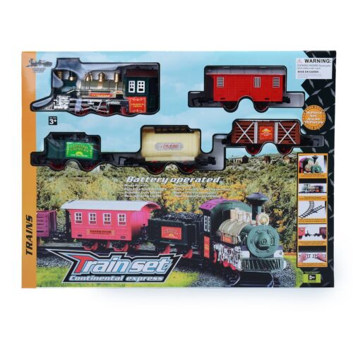 Electric Christmas Train Tracks Set Lights Sound Kids Toy Gift Tree Decor