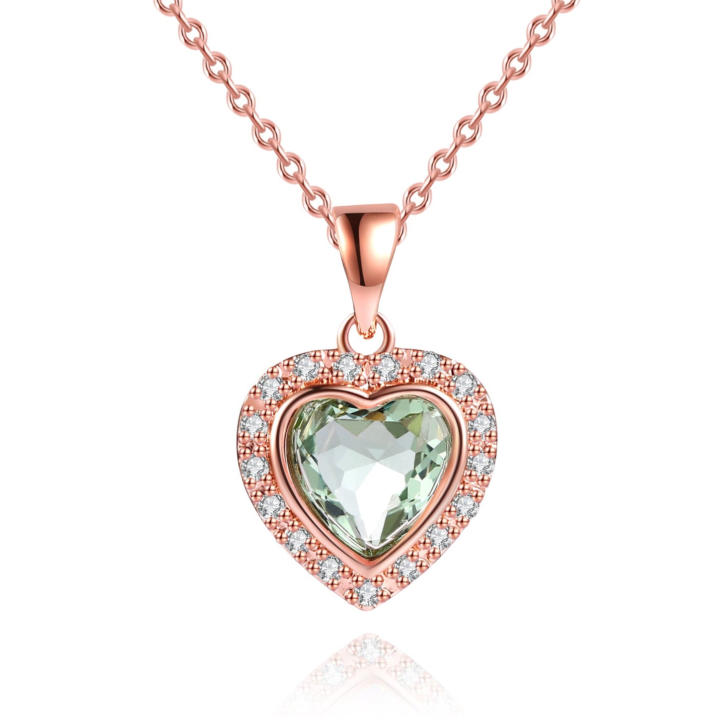 Heart Necklace for Women in 18k Rose Gold Overlay