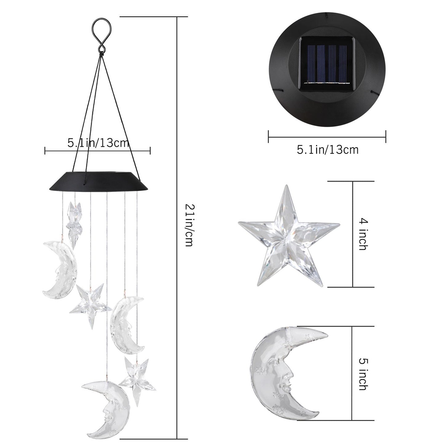 Color-Changing  Outdoor Wind Chime