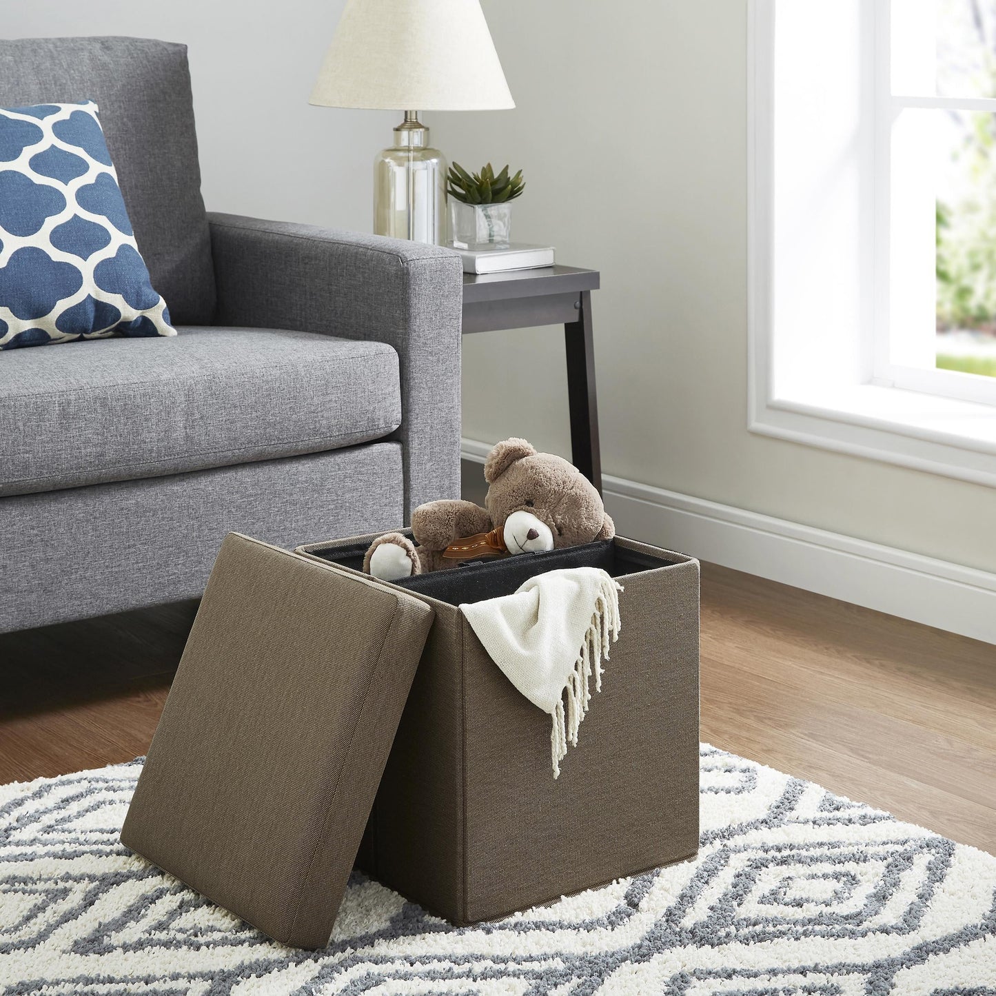 Ultra Collapsible Storage Ottoman