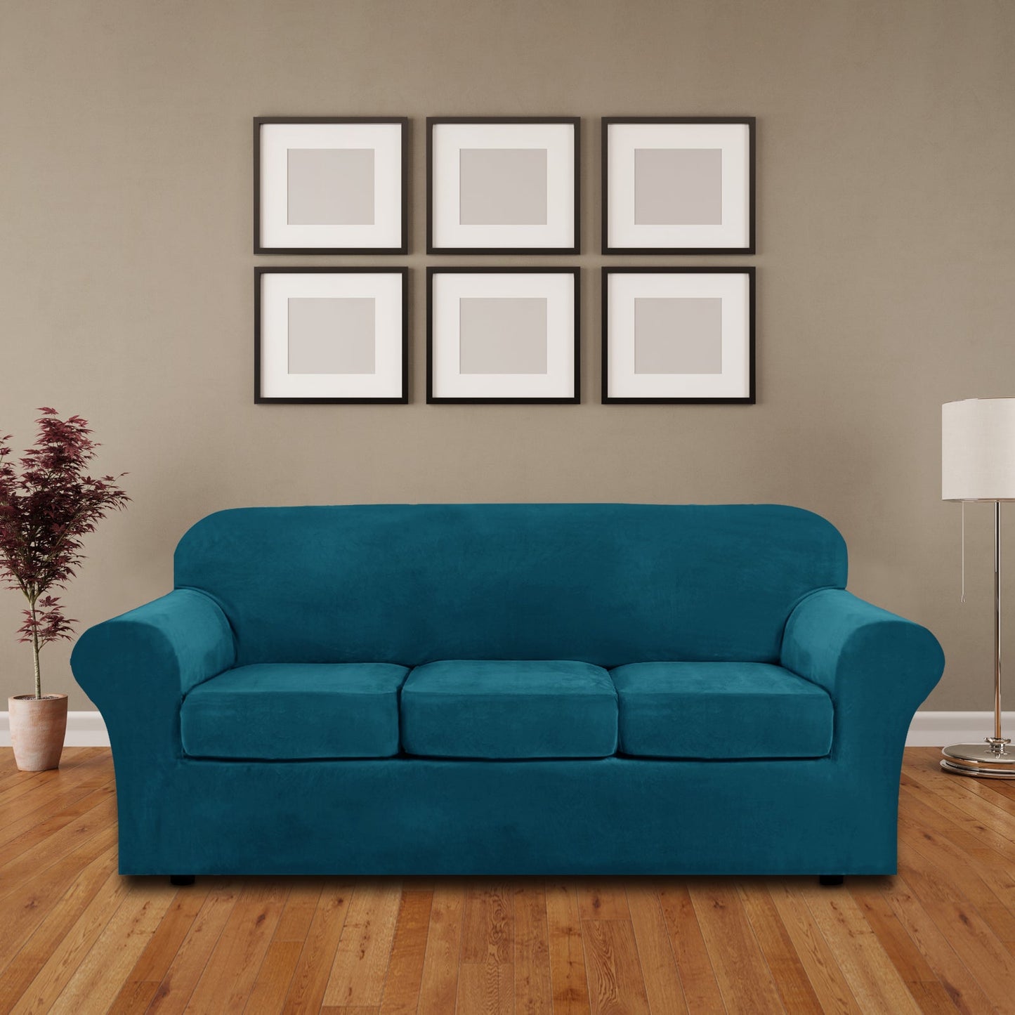 Sofa Covers for 3 Seaters (Base Cover Plus 3 Individual Cushion Covers)