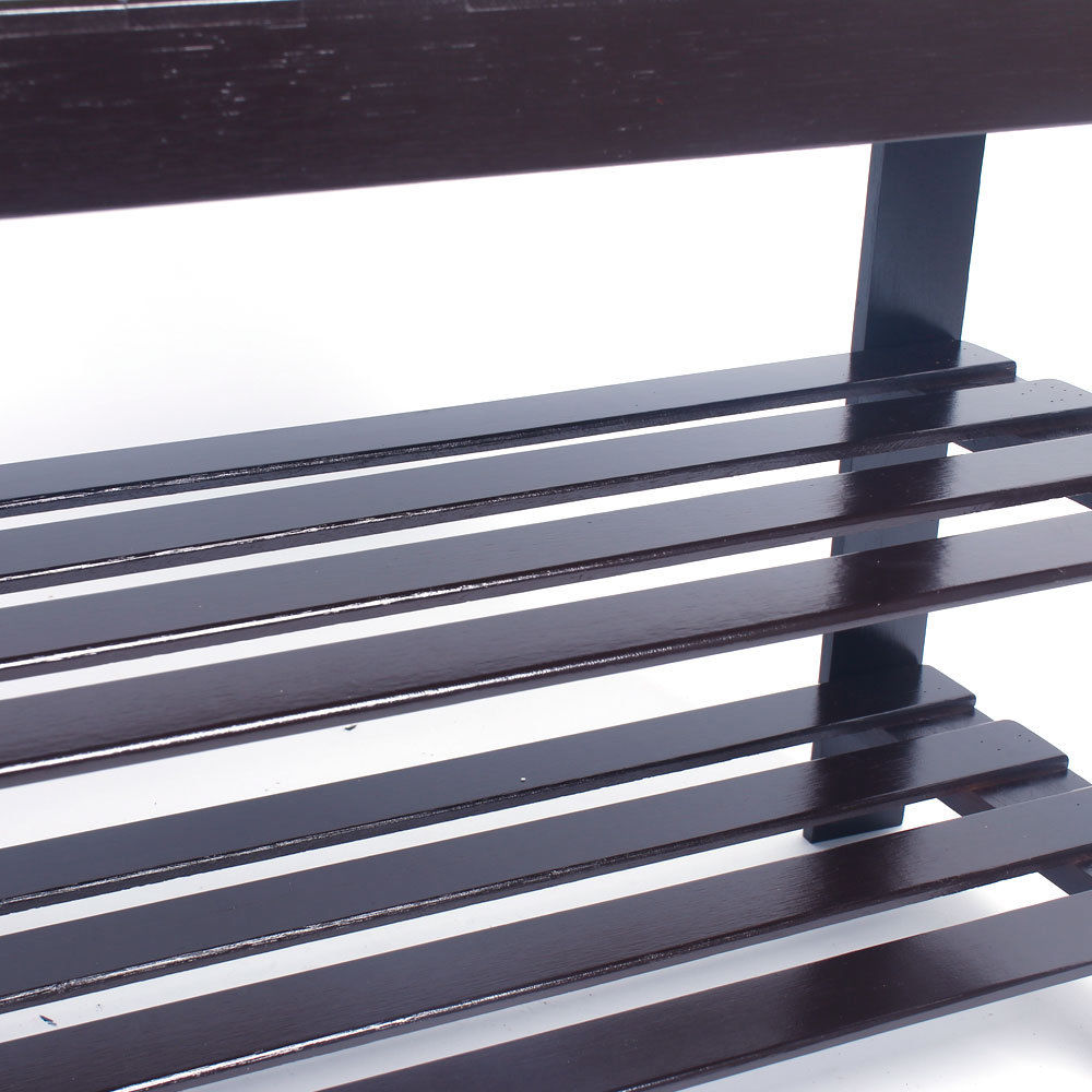 36" Solid Wood Shoe Bench 3 Tier