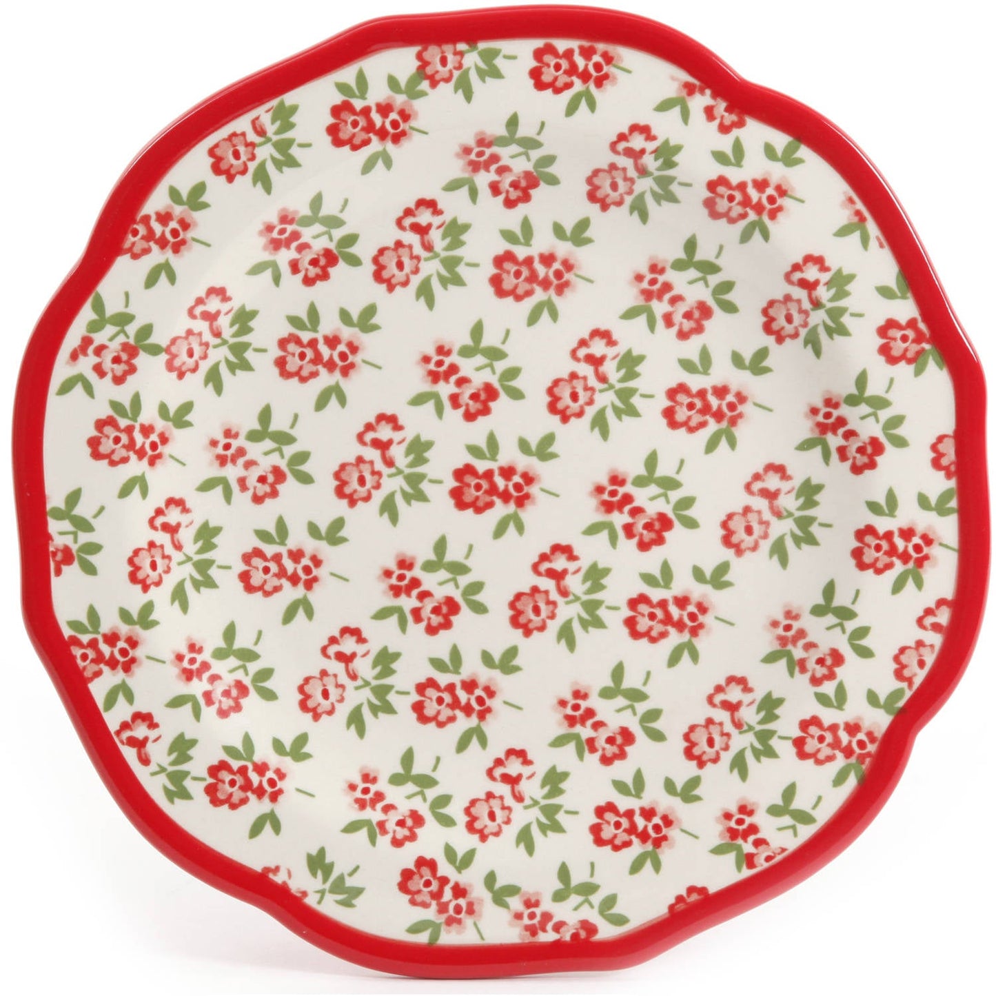 Timeless Floral & Retro Dot 12-Piece Dinnerware Set
