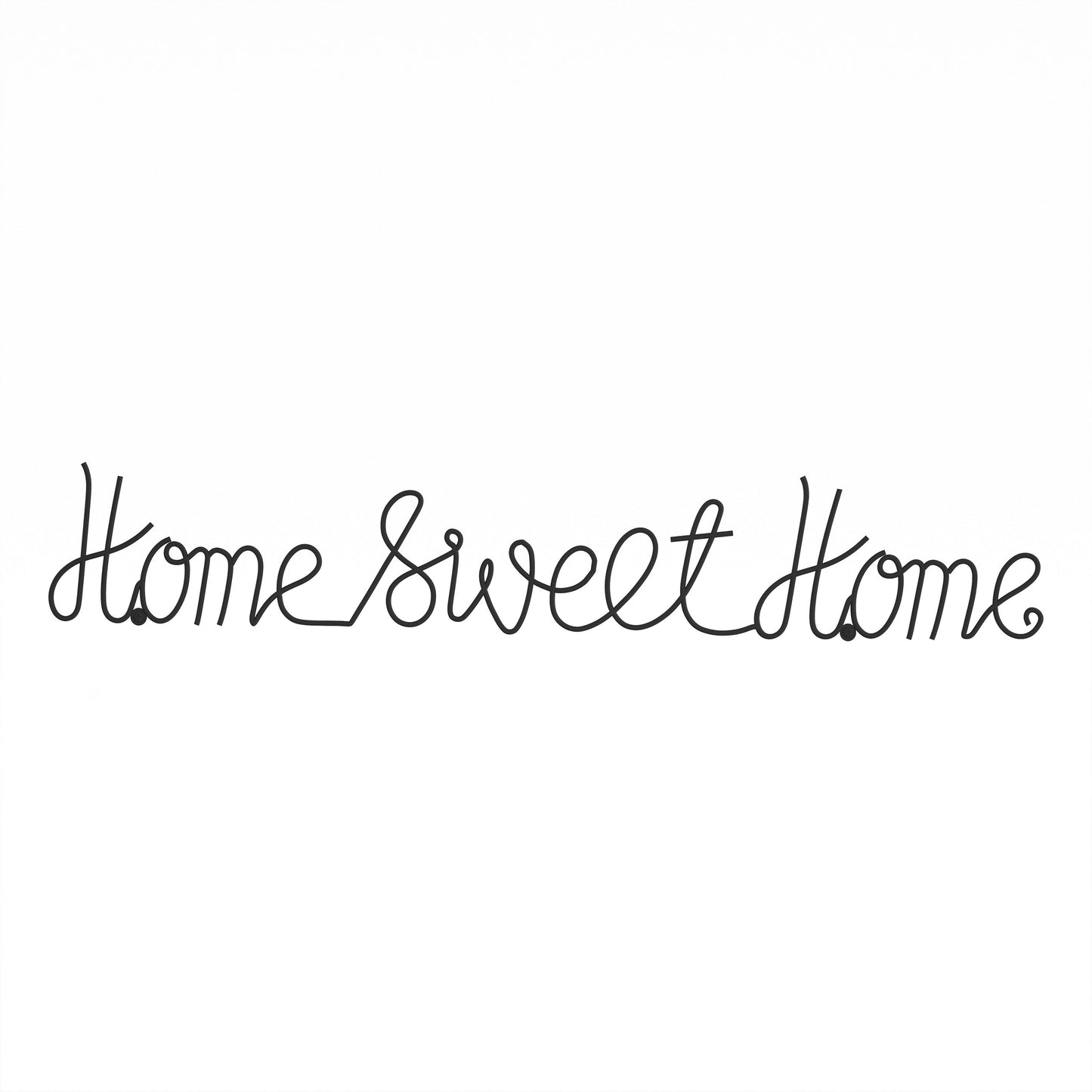 Metal Cut-out- Home Sweet Home Cursive 3D Word Sign Decor