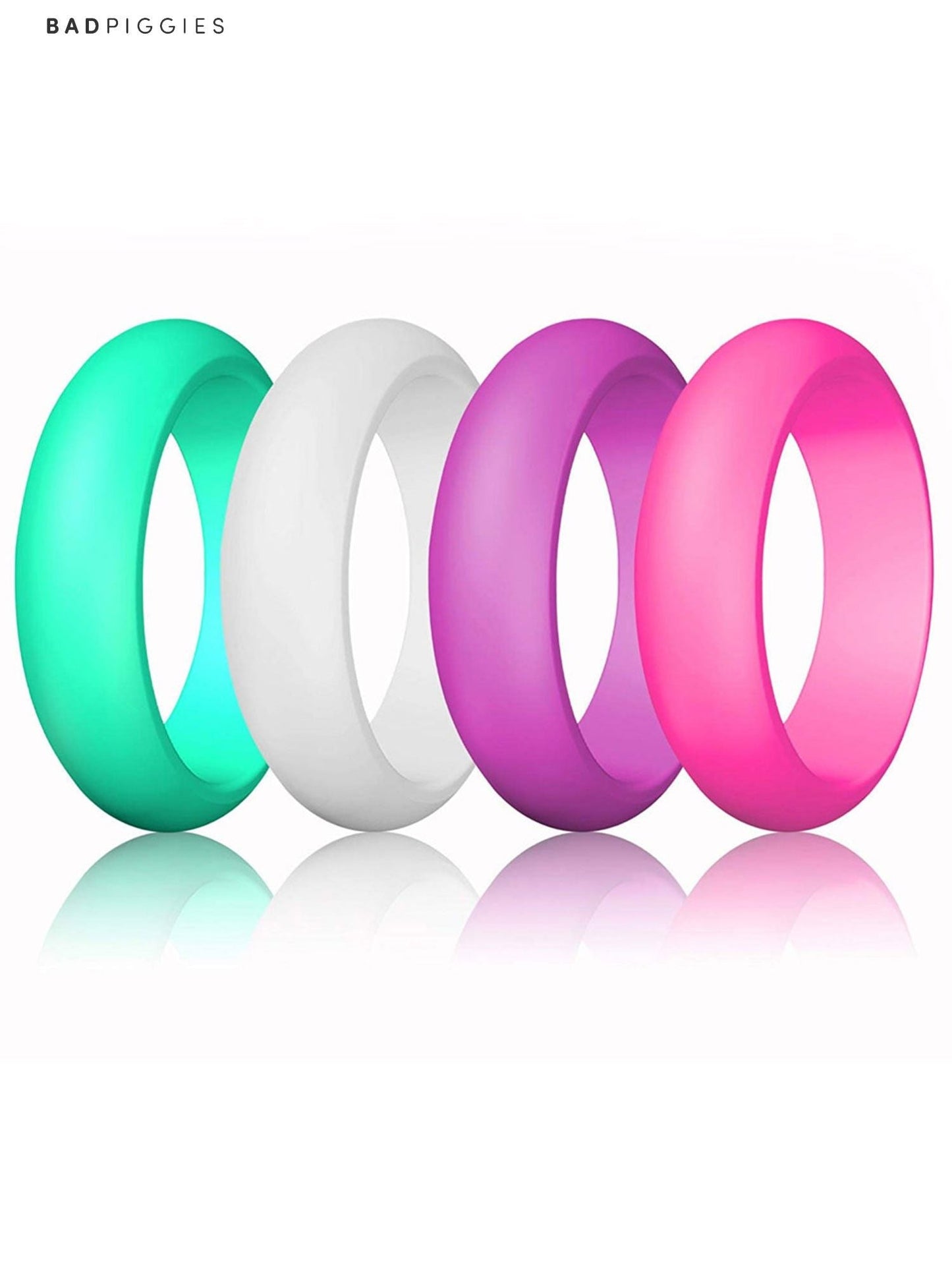 10Pcs Women Silicone Wedding Band/ Engagement Rings Set