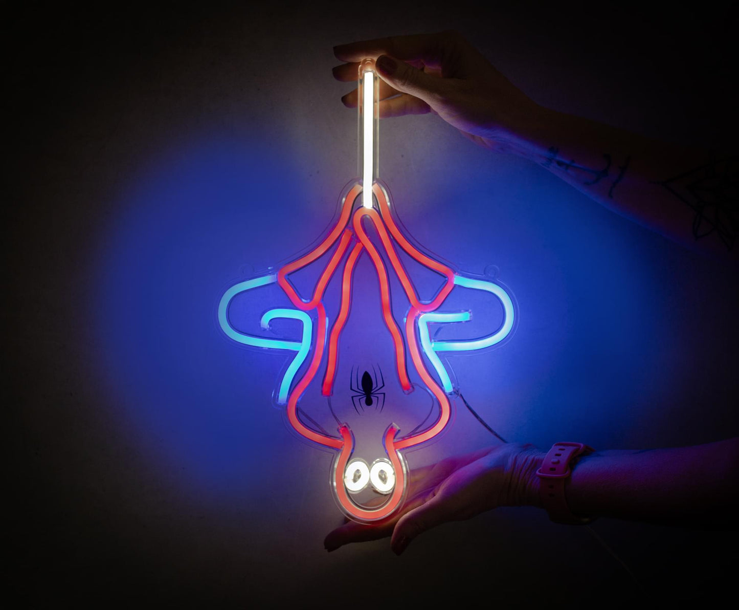 Spider-Man Hanging LED Neon Wall Light Decoration